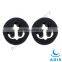 Fashion body piercing jewelry wholesale black anchor silicone ear tunnel