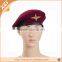 Leather bags, embroidered wool military beret