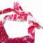 Infant summer halter party designer hot pink sequin flower grenadines slip soft funny baby romper