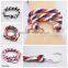 Handmade Braided Nylon Rope Bronzy Anchor Charm Bracelet For Wholesale