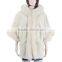 Women rabbit skin double face coat fox fur trim fur coat hoodie fur coat KZ150102