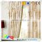 Vase design pure natural color silk look polyester curtain fabric- width 280cm, measure by height continuous
