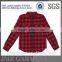 women new pattern design black and red check plaid shirt wholesale OEM