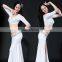 Wuchieal New design Sexy Women Belly Dance Costume Top and High Split Skirt