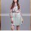 2015 Retro Floral Print Chiffon Shirt Blouse for Women QL1312
