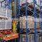 Push back racking system automatically slide