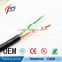 100m solid cca/ccs/bc 4 number of conductors 24awg 2 pair cat5e cable
