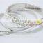 Latest Silver Bangles Sets Multilayer Bracelet Sets(4pcs) White Pearl Elegant Bangles Women Partywear For 2016New Intrend style