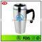 16oz double wall stainless steel thermal coffee cup with handle