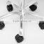 58-77 Black Leatherette Upholstery Sadle Stool Tilting Function, PU Leather Saddle Stool, Saddle Bar Stools