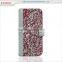luxury diamond belt universal smart phone wallet style leather case for girls