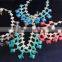 Delicate gold resin multilayer star necklace,2015 new style