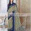 Glossy Cream Georgette Saree/party wear dresses online shopping .