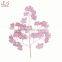 2016 high quality weeding decorative artificial pink gingko tree artificial leaves and branches