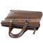 Laorentou Brown Male Geunuine Soft Cow Leather Tote Handbag Man leather Briefcase