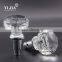 zinc alloy base clear polished chrome glass door lock handle