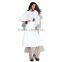 Pretty steps winter beautiful design Women's transparent pure white long big hem skirt