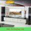 Modern design stainless steel and top glass tv stand E354