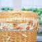 Household Furniture Zakka Storge Basket Wicker Waste Bin Country Style