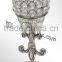 crystal candle holder with metal stand for wedding decor