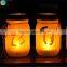 Interesting Candle Holders Blue Painted Glass Jars for Candle Holders