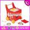2017 New design funny push cart wooden kids cooking set W10C259