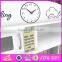2017 New design pretend play white wooden toy kitchens for toddlers W10C267