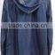 Cotton denim shirt with hoody hat