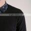 Round neck long sleeve rib knit hem latest sweater design for men