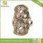 Unique Vintage Wedding Couple Ring Turkey White Crystal Jewelry Big Size Rings For Women Fine African Jewellery