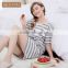 China supplier Qianxiu soft cotton printing striped women sleepwear pijamas sexy nighty design