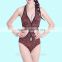 European Style Sexy Leopard triangle Bikini beach one-piece swimsuit