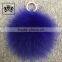 Fashionable pom pom ball real fox fur balls keychain gadgets