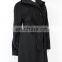 luxury women 100%Cashmere winter coat with mink fur collar