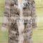 newest style design women apparel knitted fox fur coat