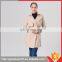 Wholesale Women Long Sleeve Winter Coat Double Pocket Longline Wool Coat