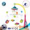 Super Soft Baby Cartoon Moon Nursery Mobile Toys With Music Baby Bed Hanging Toys Rattle Toys