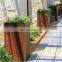 Outdoor A242 Corten Steel Planter Square Size