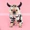 Pet dog Clothes four feet hoodie caw pajamas with horn and tail Bulldog Overcoat