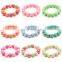 Baby Girls Candy color Bracelets Plastic Beads Bangles Elastic Beaded Bracelet For Child Kids Jewelry Accessories
