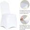 White Flat Front Stretch Spandex Banquet Chair Cover for Wedding Party Dining Banquet Event