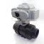 CTB two way motorized pvc ball valve with electric actuator 220V 380V 24V 12V actuator valve 0-10v water flow control valve