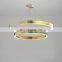 Modern living room chandelier Nordic semicircle circle creative bedroom dining room stainless steel light luxury lamps