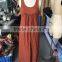 women sleeveless stitching casual dresses