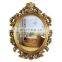 gold color antique plastic frame mirror for supper market supply