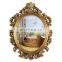 factory cheap price white color wooden frame oval mirror  for home  decoration