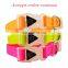 bright color dog collar with LED light accept color custom simple design collar