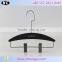 hot sale long hook plastic rubber pants hanger with metal clips