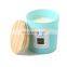 Luxury Fancy Design Custom Logo Colored Decorative Glass Candle Jar In Bulk With Wooden Lid