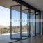 Soundproof accordion folding door aluminum alloy double glass folding door